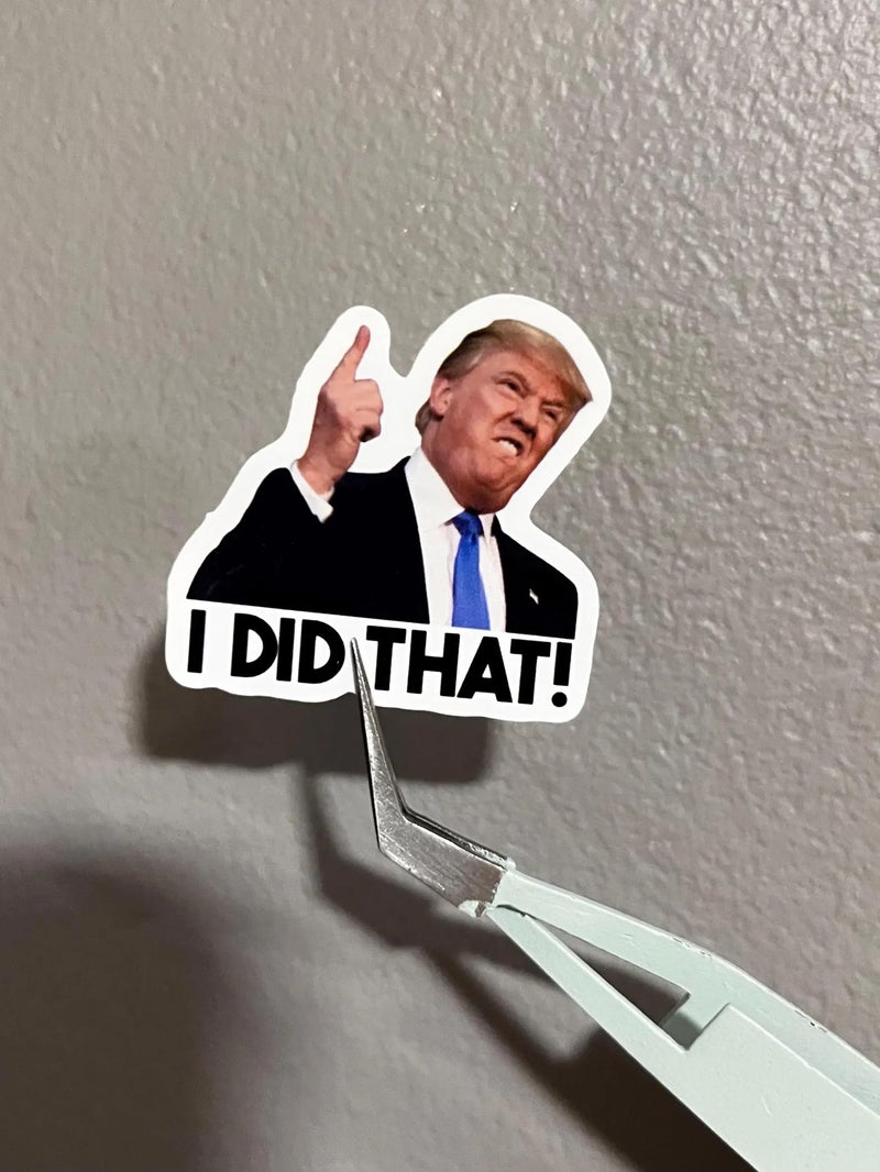 ColisPar 100pcs Trump I Did That Stickers Gas Pump Stickers Decal  Donald Trump Merchandise  Anti-Trump Stickers - Image 3